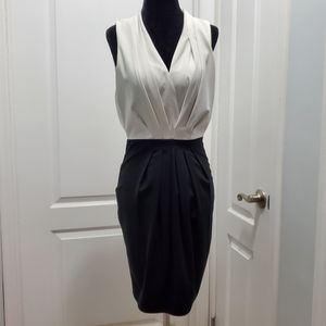 H&M Sleeveless White-Black Wok Dress
